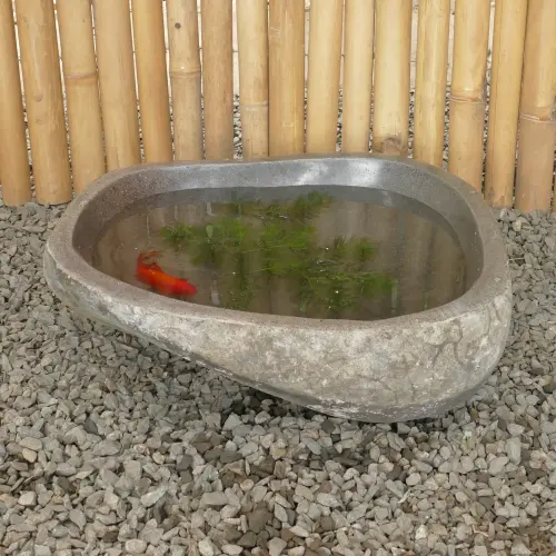 Product image of the product “Water basin made of river stone. Model 5, approx. 39 x 43 x 15cm height. ”